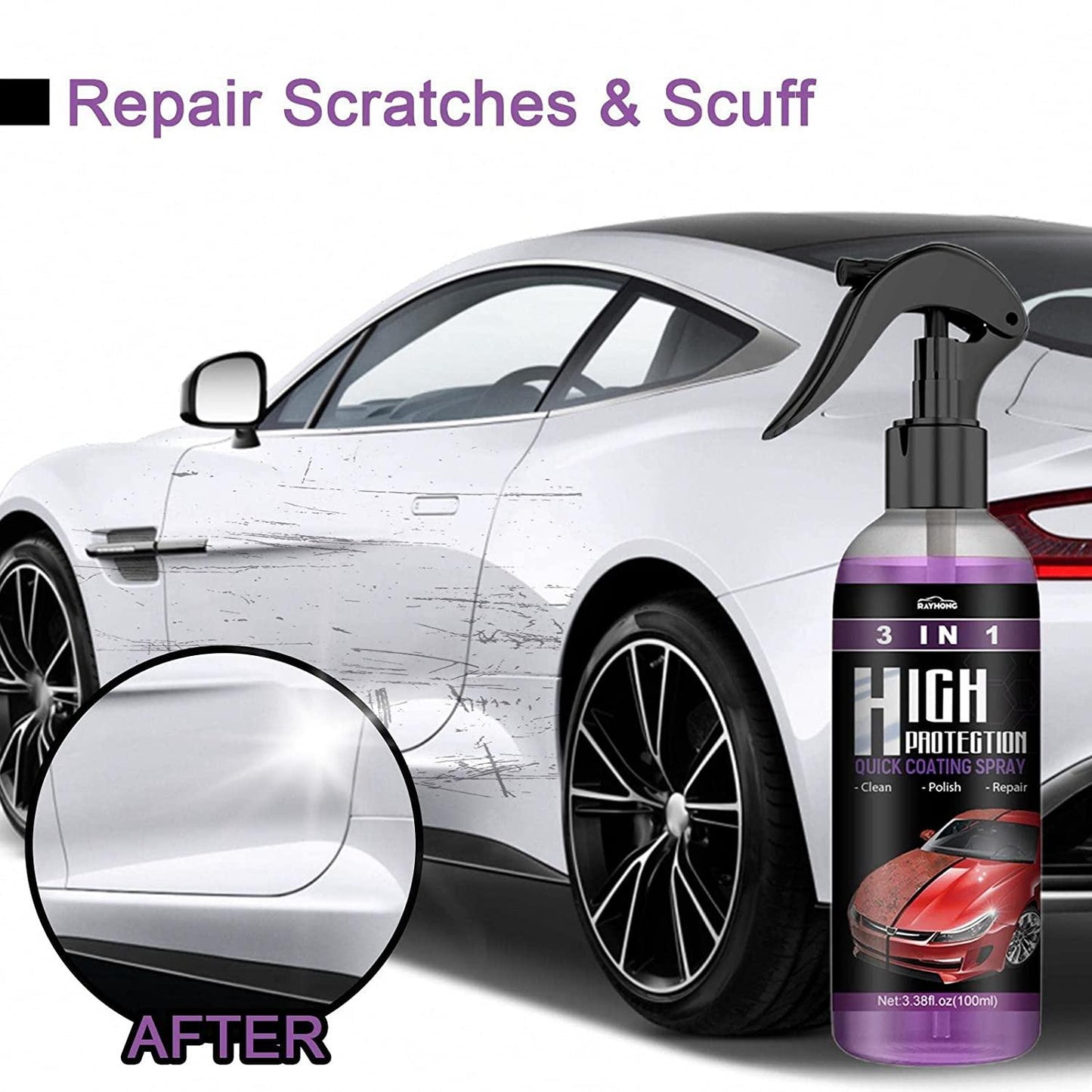 Nano Coating Car Scratch Spray Cars Polishing for Motorcycles,Cars (Pack of 2)