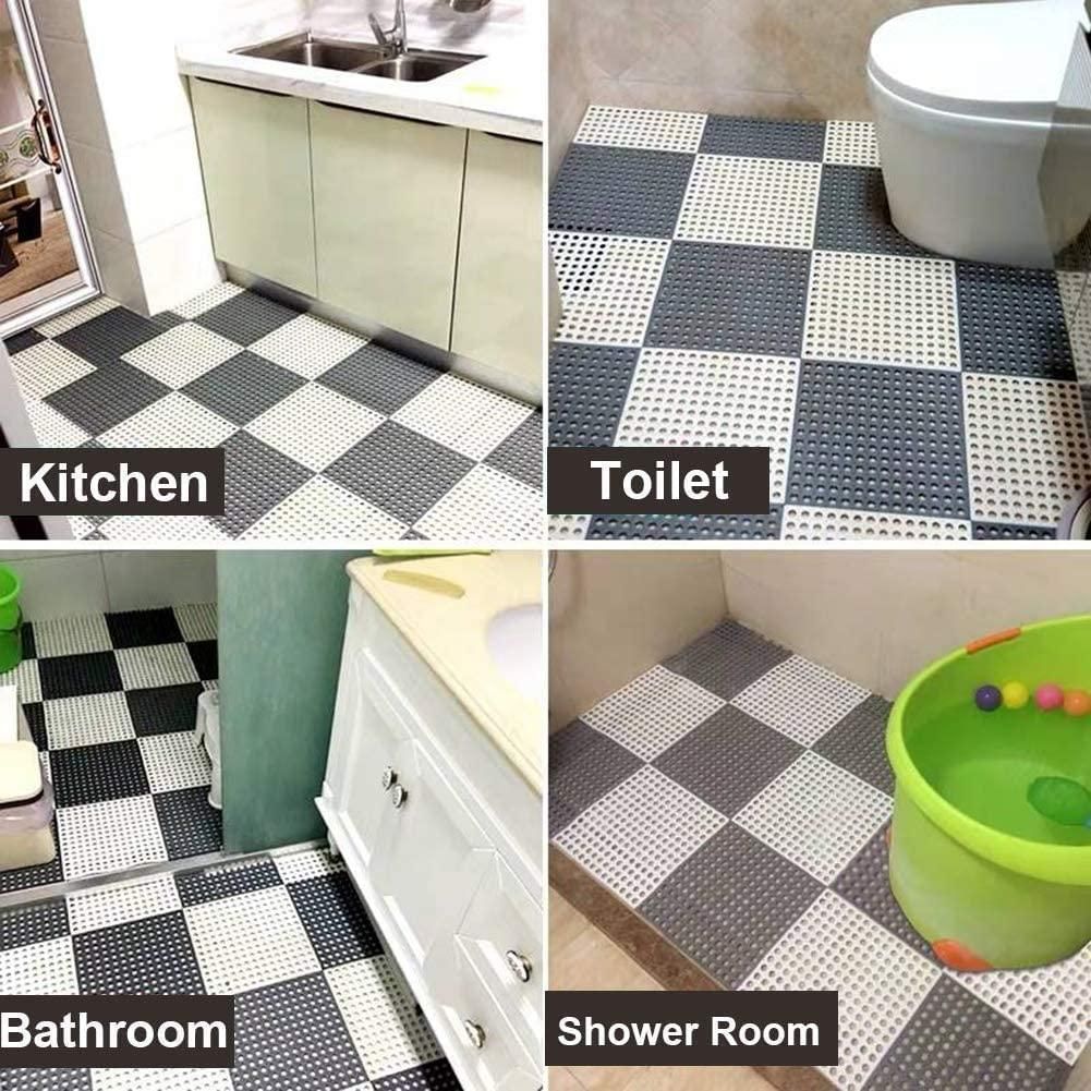 Bathroom Anti Slip Tile Mat (Pack of 2)