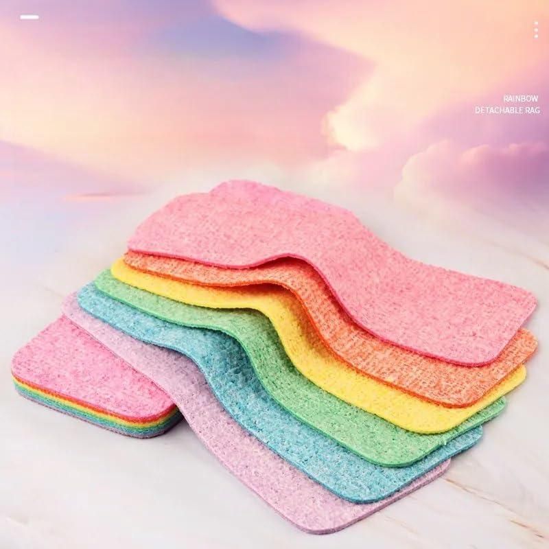 12-Layer Tearable Rainbow Scrub Dish Sponge