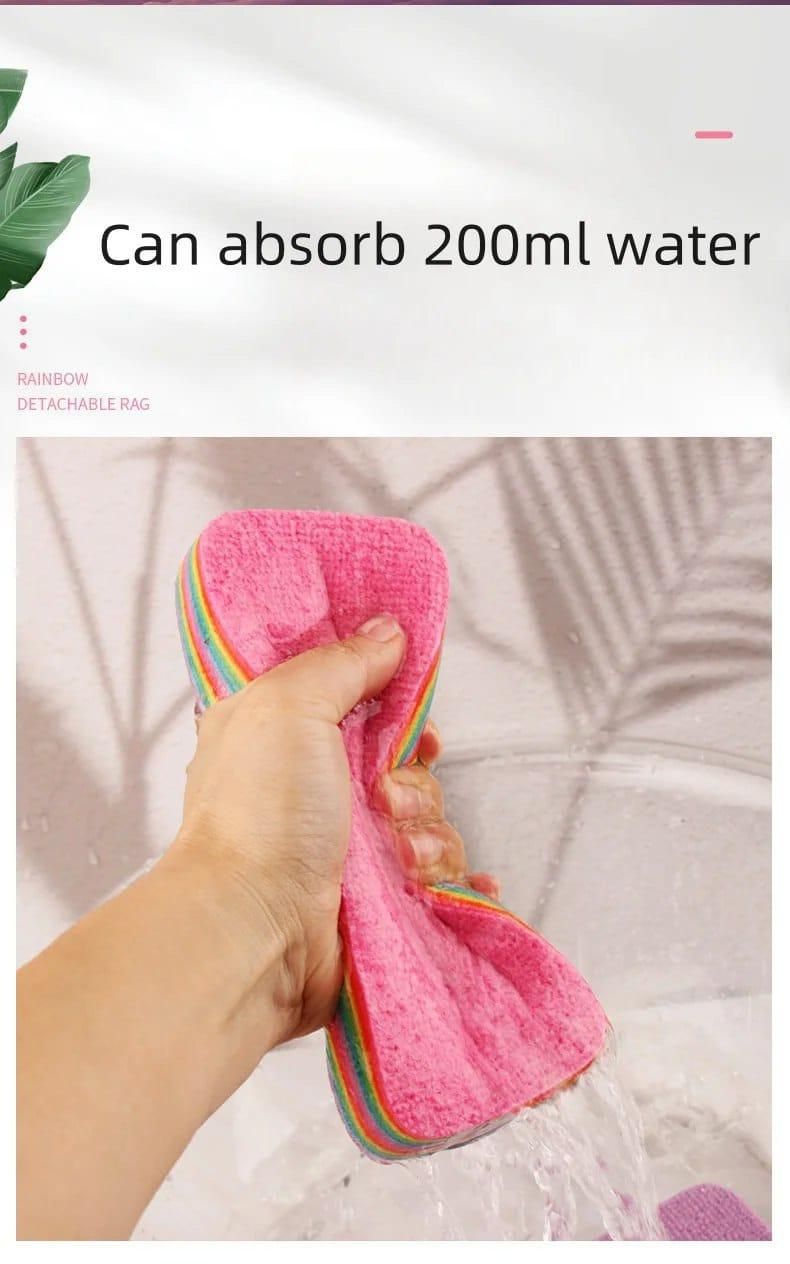 12-Layer Tearable Rainbow Scrub Dish Sponge